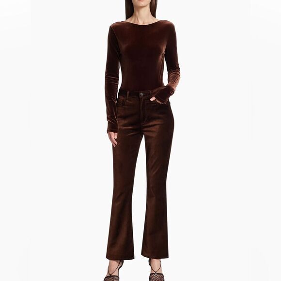 Agolde Nico Velvet Boot-Cut Trousers size 27 - Picture 1 of 10